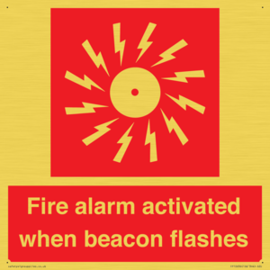 Fire alarm activated when beacon flashes